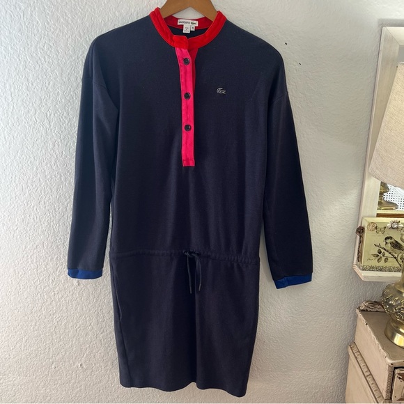 Lacoste Dresses & Skirts - Lacoste Wool Blend Henley Dress Size 4 (36)